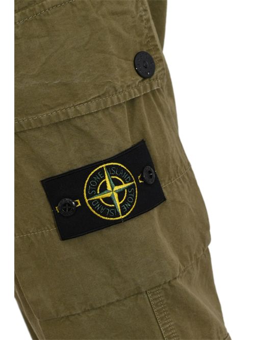 Pantalone 3100053 in tela di cotone old effect Military Green STONE ISLAND | 3100053S00WAV015G
